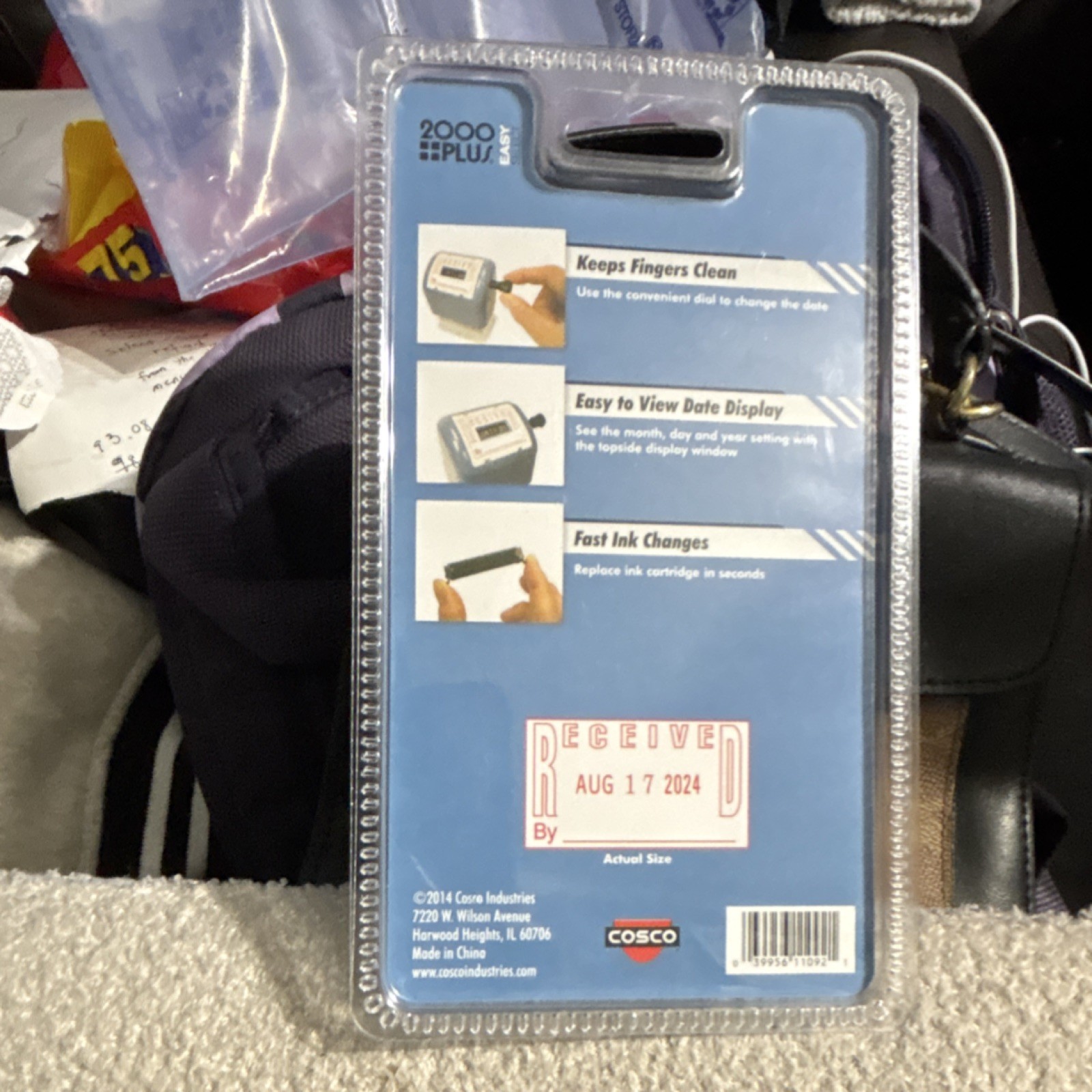 Cosco 2000 PLUS EASYselect Date Stamp RECEIVED Office Dater Stamp