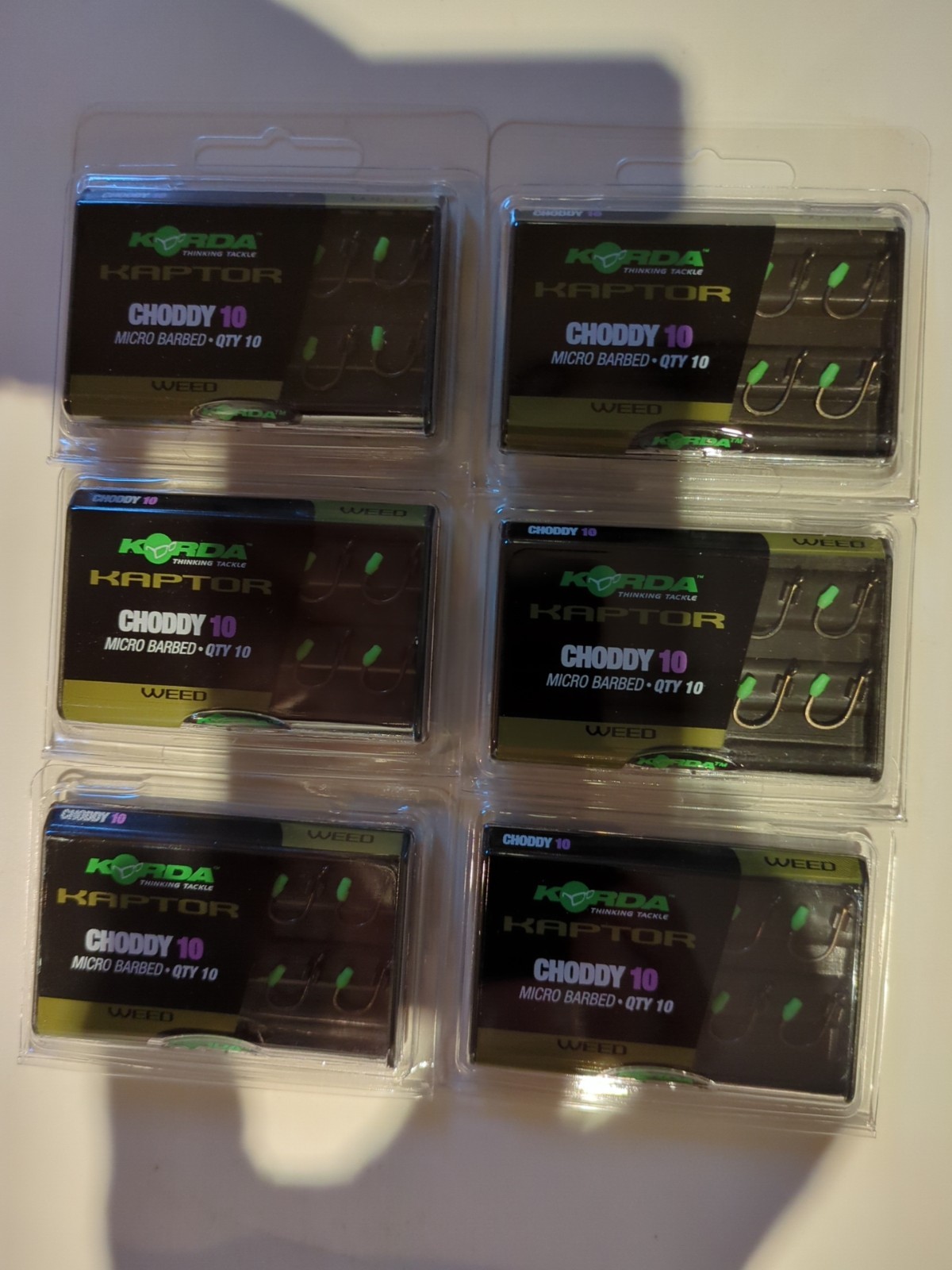 Korda Kaptor ;10 ,Choddy Micro Barbed Carp Fishing Hooks | **BRAND NEW**