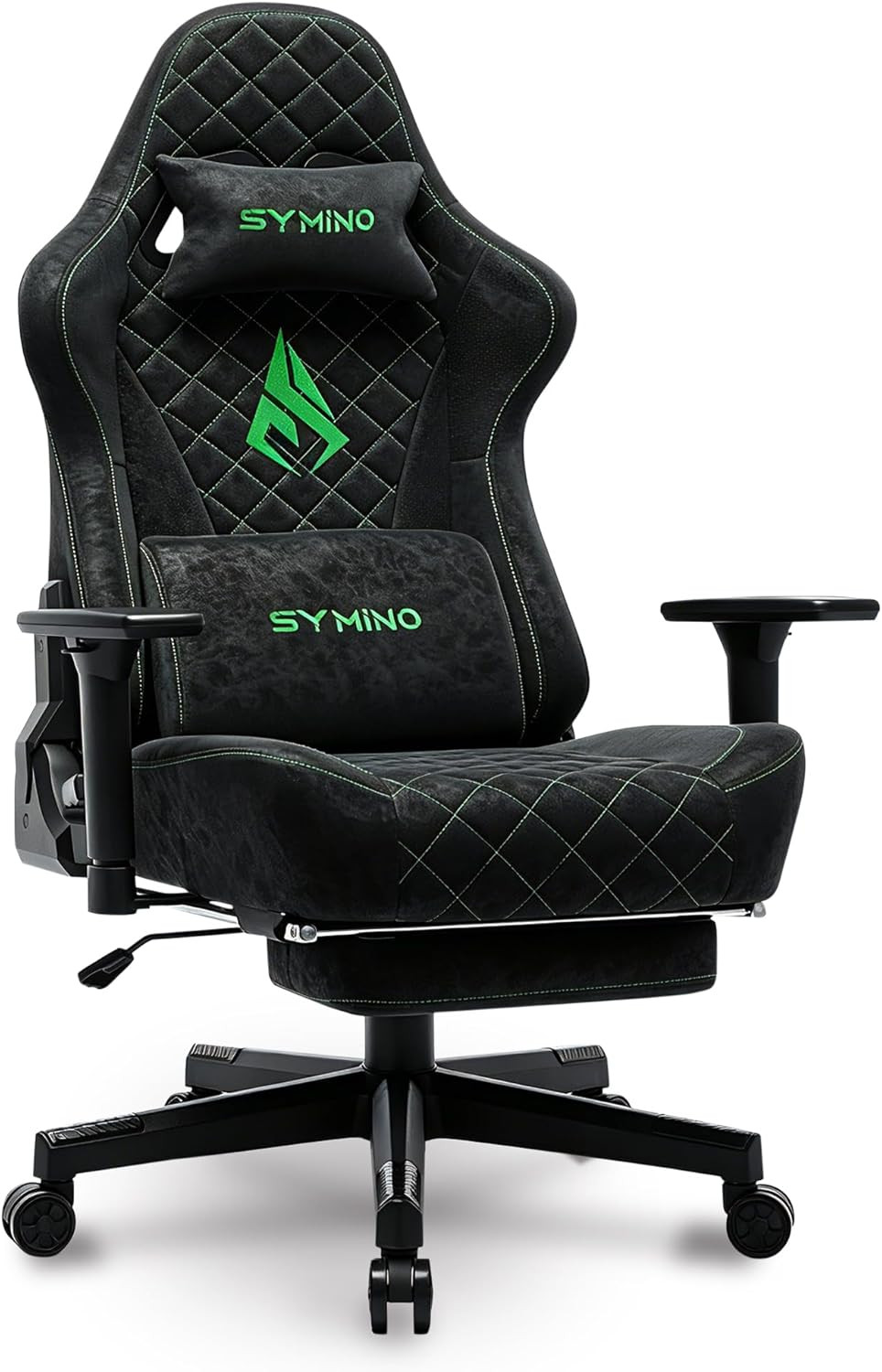 Gaming Chair w/Foot Rest, 3D Armrests PU Leather High Back Ergonomic Office Chai