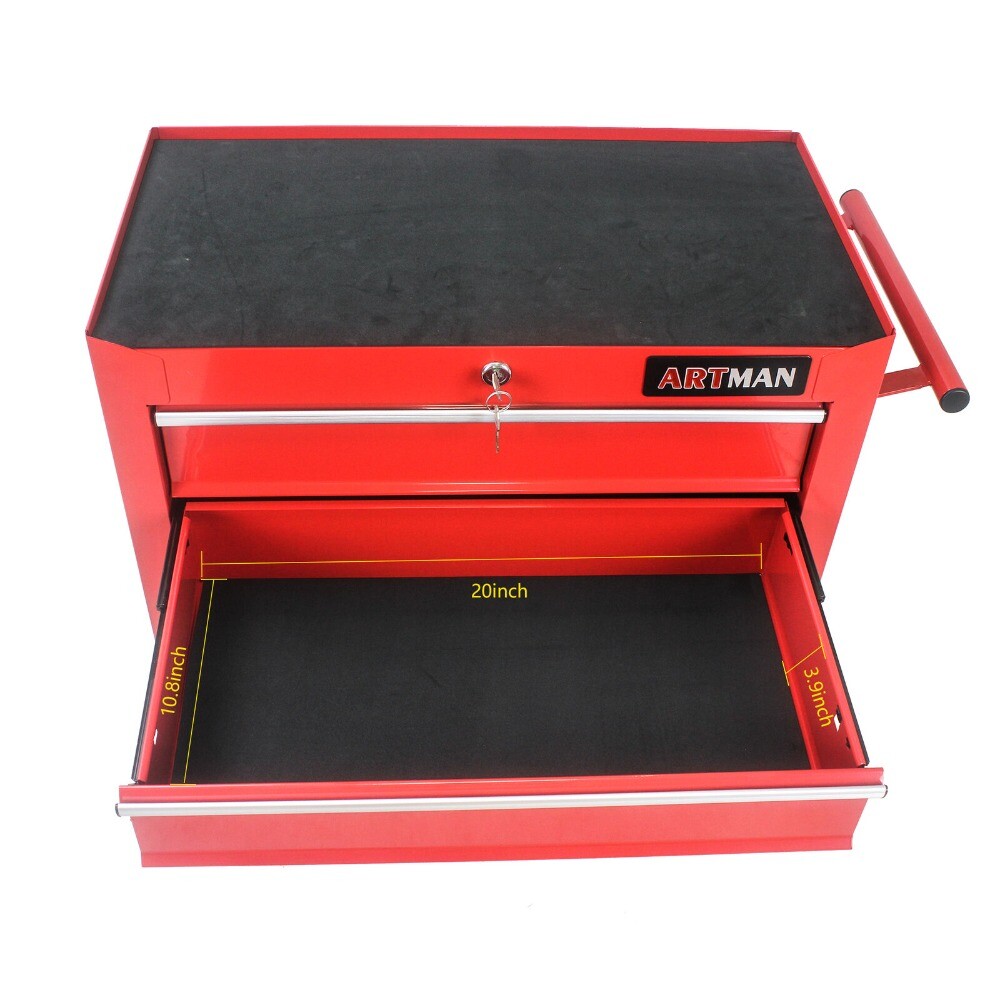 5 Drawers Rolling Tool Box Cart Tool Storage Cabinet Steel Lockable Tool Chest
