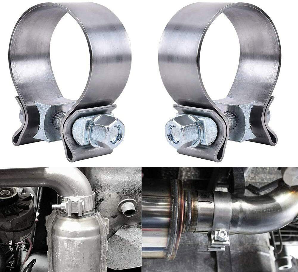 2PCS 2.75" Inch T409 Stainless Steel Narrow Band Exhaust Clamp Seal Band 2.75in