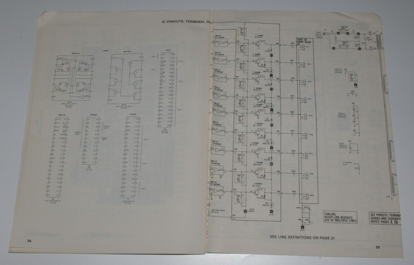 SAMS Computer Facts CP3 IBM Printer Model 5152-002 Technical Service Data