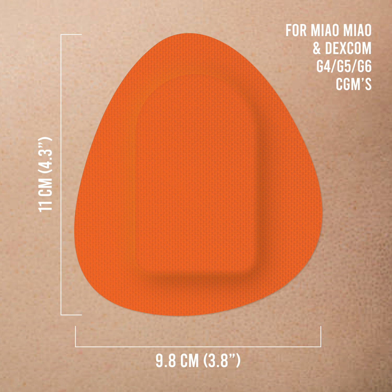 Not Just a Patch CGM Patch Dexcom G4/G5/G6 or MiaoMiao Libre Orange 20 Pack