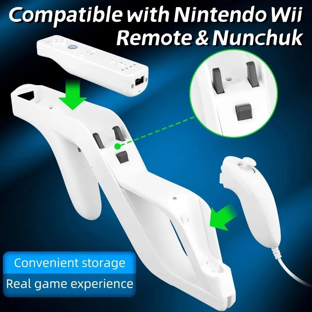 1Pcs Zapper Gun For Nintendo Wii right left Remote Controller Zapper Gun