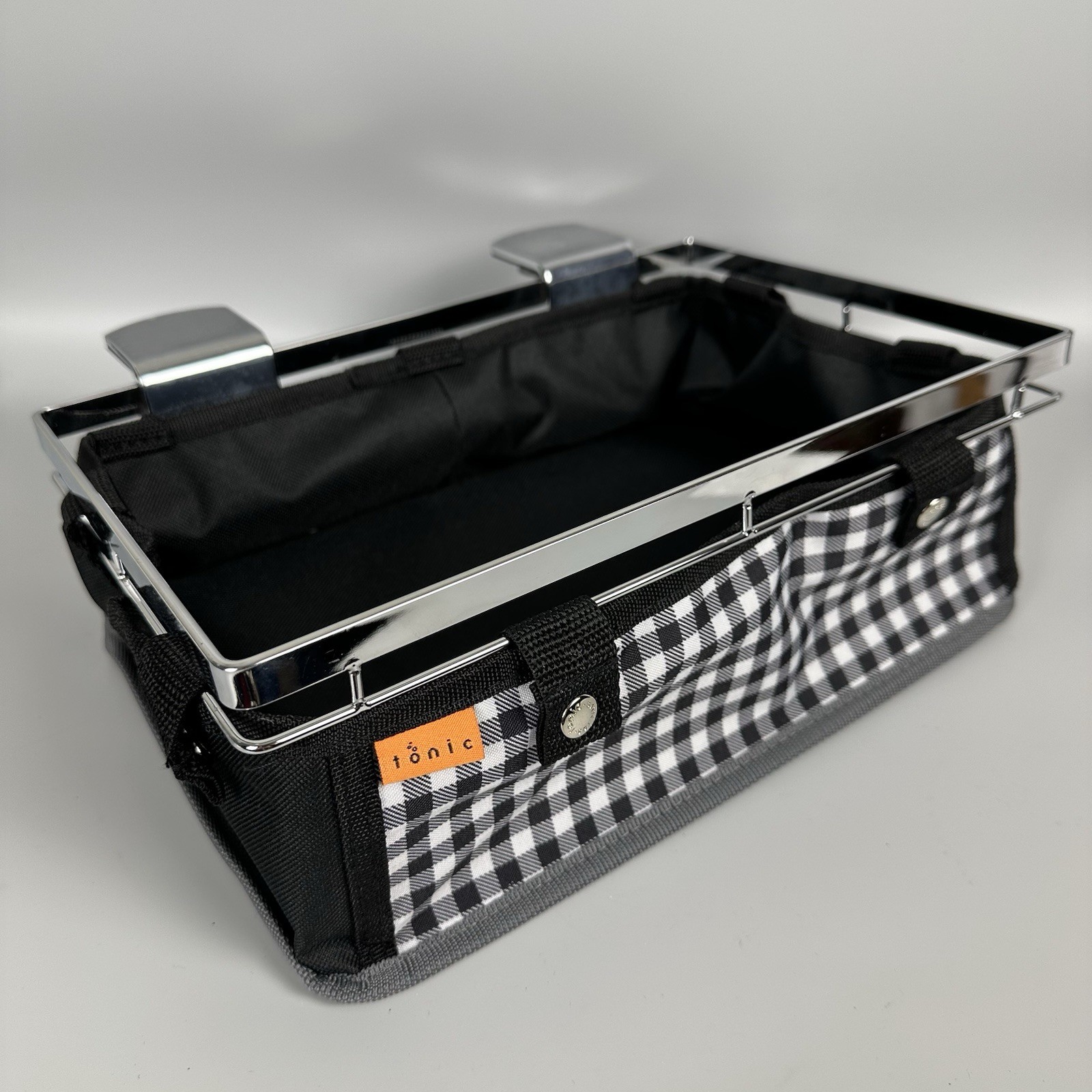 Tonic Studios Table Tidy Main Caddy Tableside Storage 12 x 8 x 5 Black White