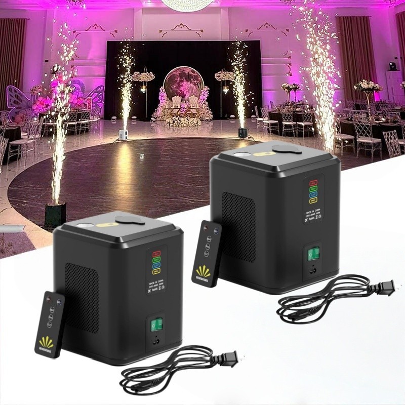 2pc Mini 350W Cold Fireworks stage effect remote Cold Spark Machine for party DJ