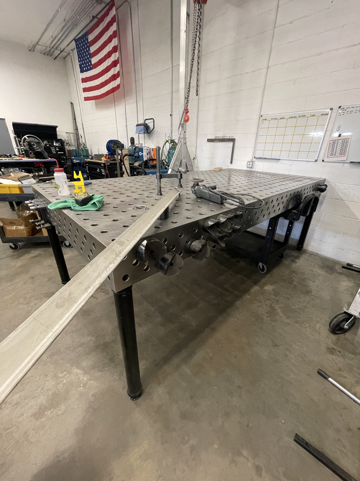 Heavy-Duty Welding Fixture Table – 1" Thick, Blanchard Ground ±.0025"