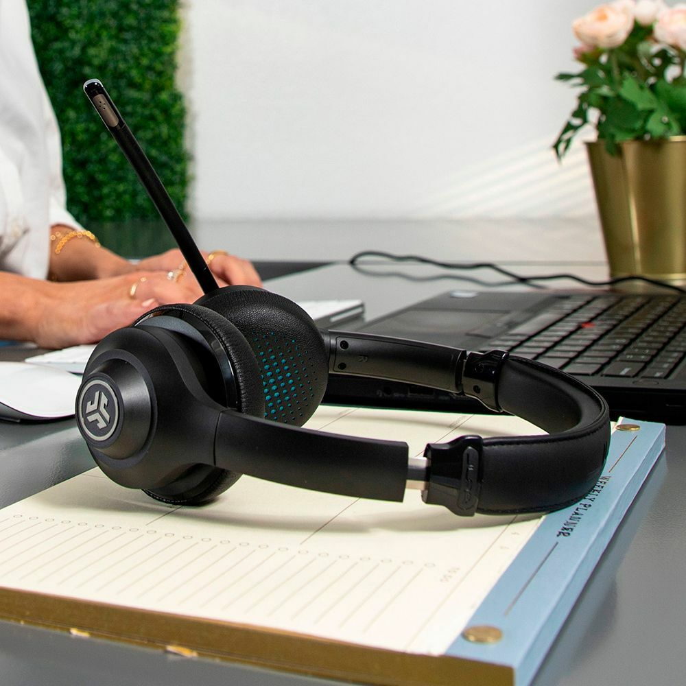 JLab - GO Work Wireless & Wired On-Ear Headset - Black