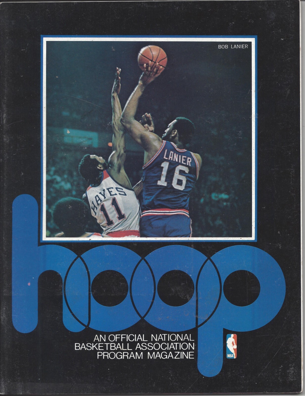 1976 3/7 Hoop Basketball program magazine Detroit Pistons Boston Celtics Lanier