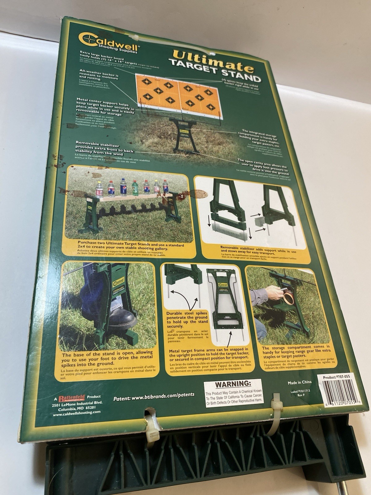 Caldwell Ultimate Target Stand Shooting Supplies Collapsible Steel Spikes Green
