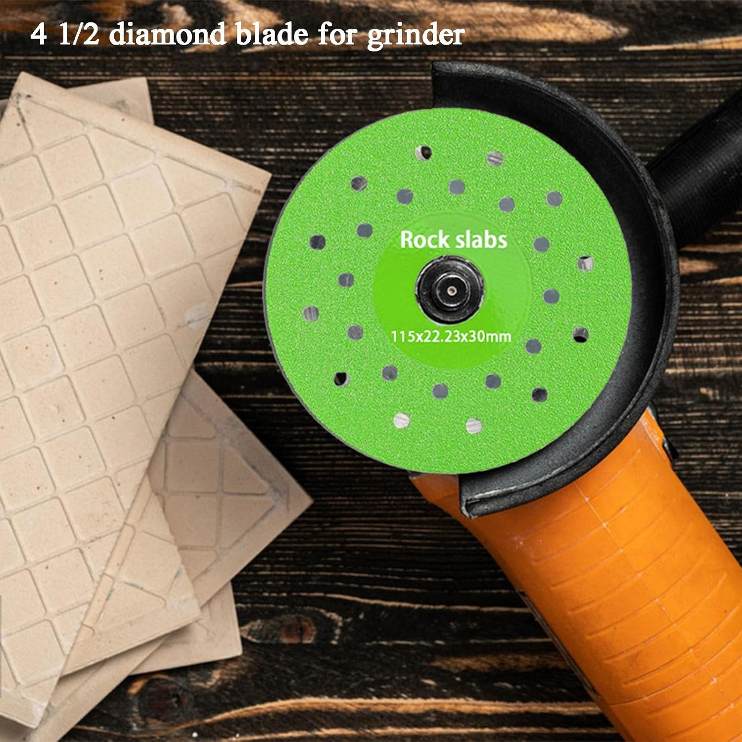 3 Pack 4-1/2" Multi-Pore Rock Slab Grinding Disc for Angle Grinder, Diamond Saw