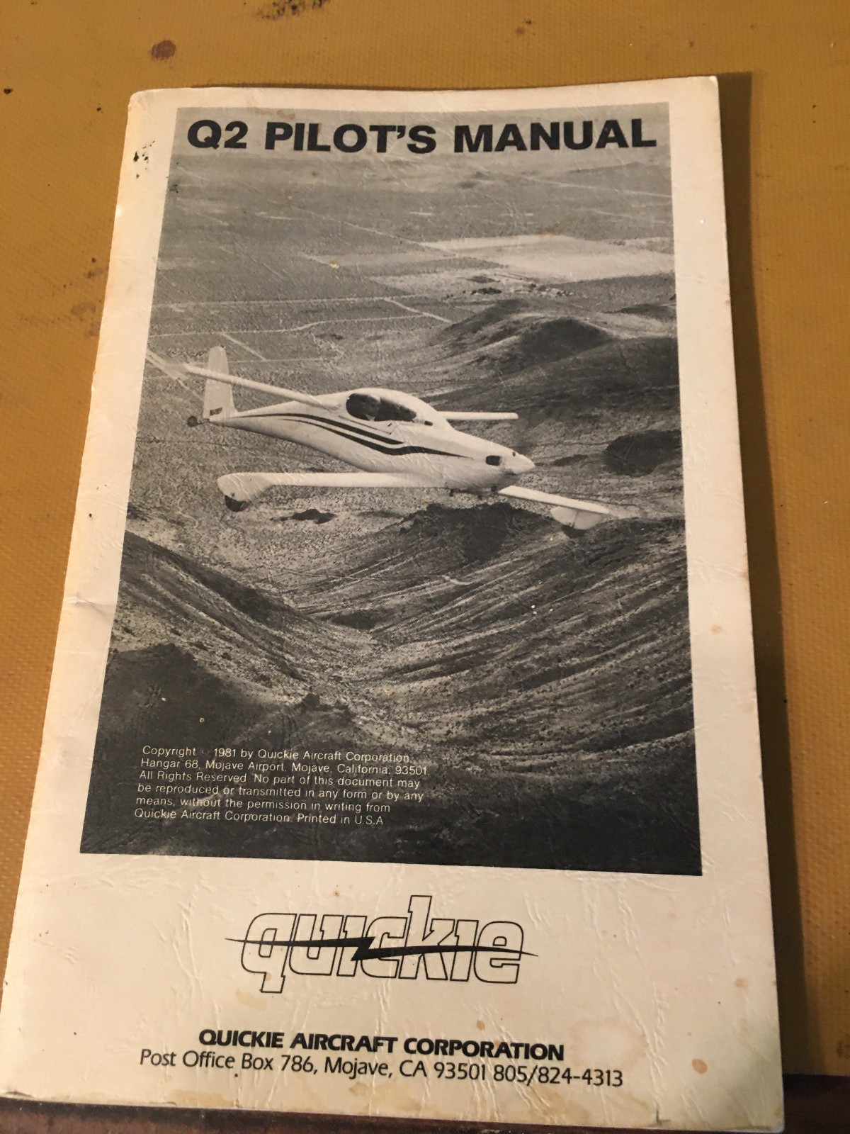 Quickie Q2 Pilot's  Manual