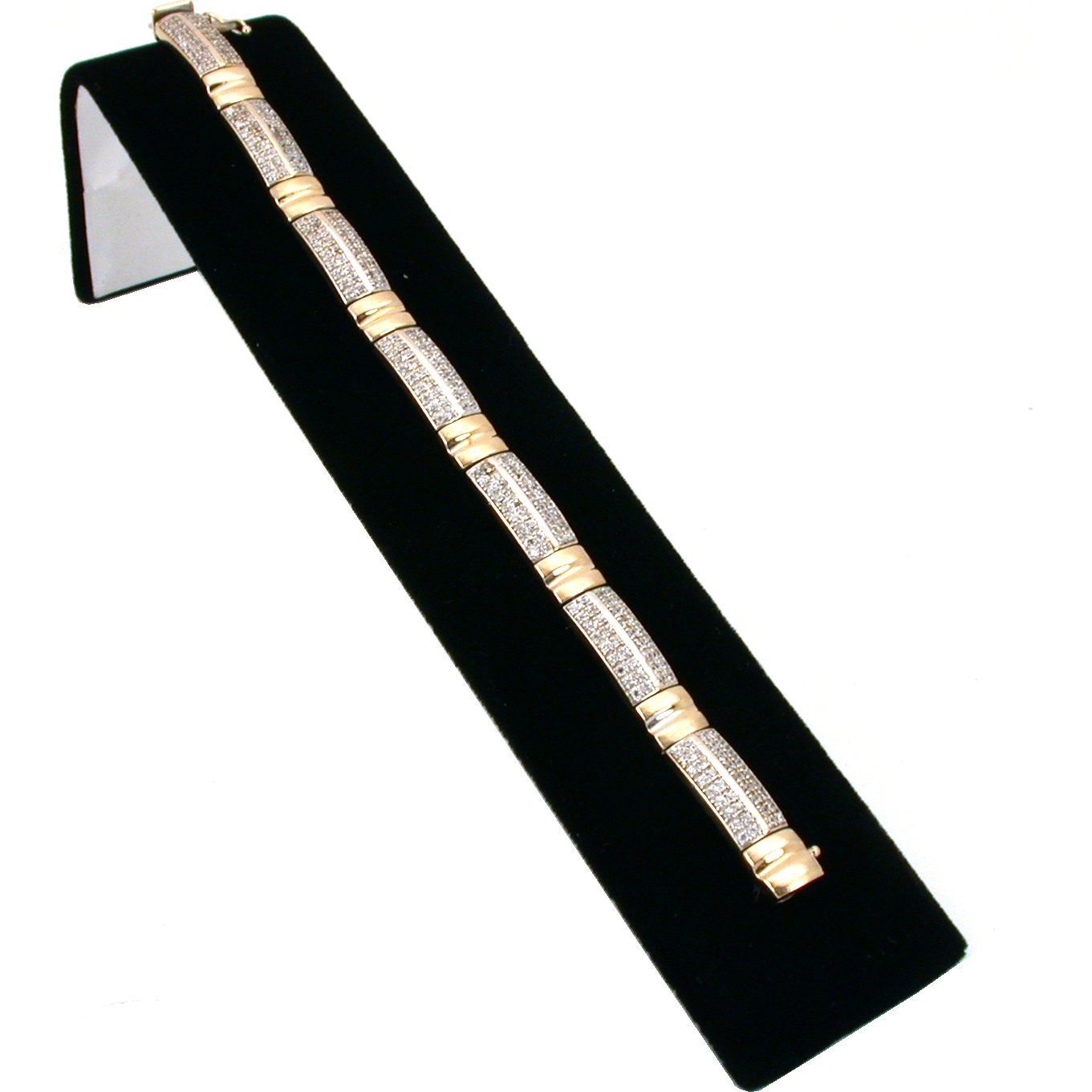 Black Velvet Jewelry Display Tennis Bracelet Jewelry Display Ramp 8" x 2 1/8"