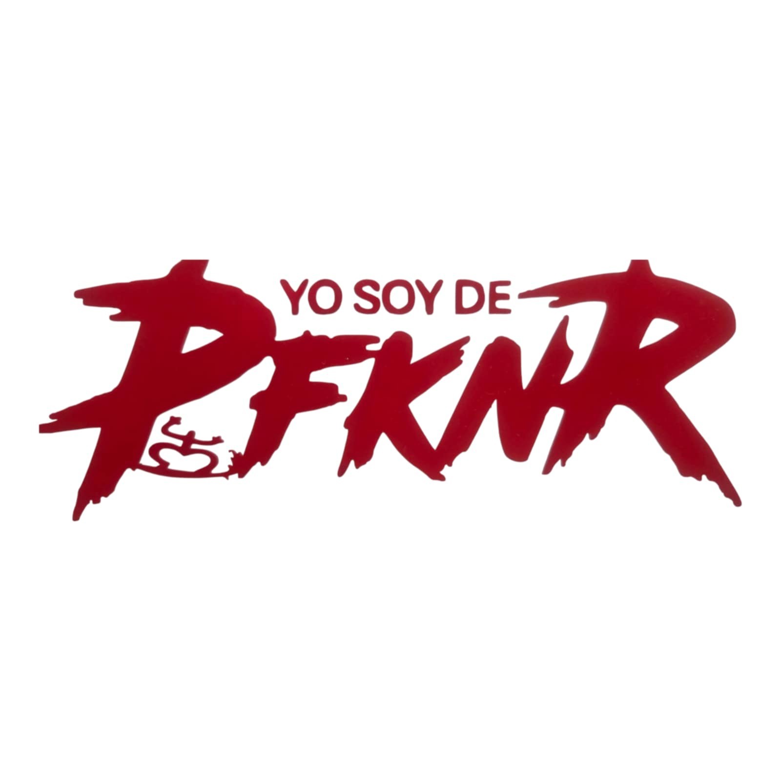 Yo soy de P fkn R with Boricua Coqui Vinyl Decal Puerto Rico Auto Sticker Red