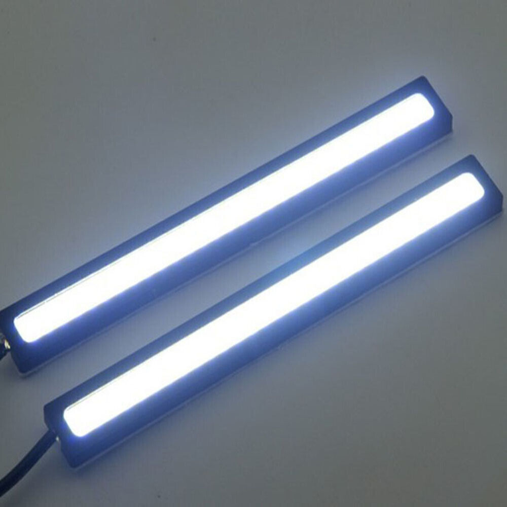 4X 12V LED STRIP DRL DAYTIME RUNNING LIGHTS FOG COB CAR LAMP DRIVING WHITE US