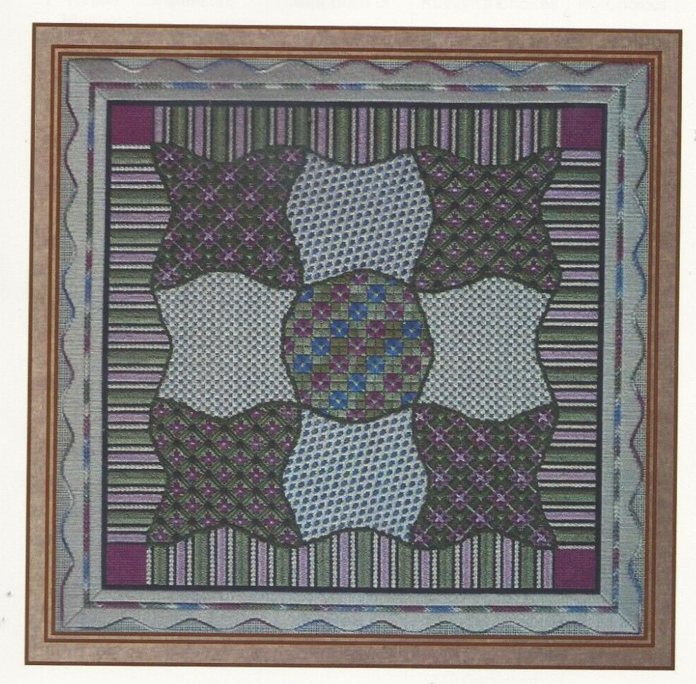 WAVELENGTH--Purple/Green Design--Gingerbread Girl--Counted Canvas Pattern