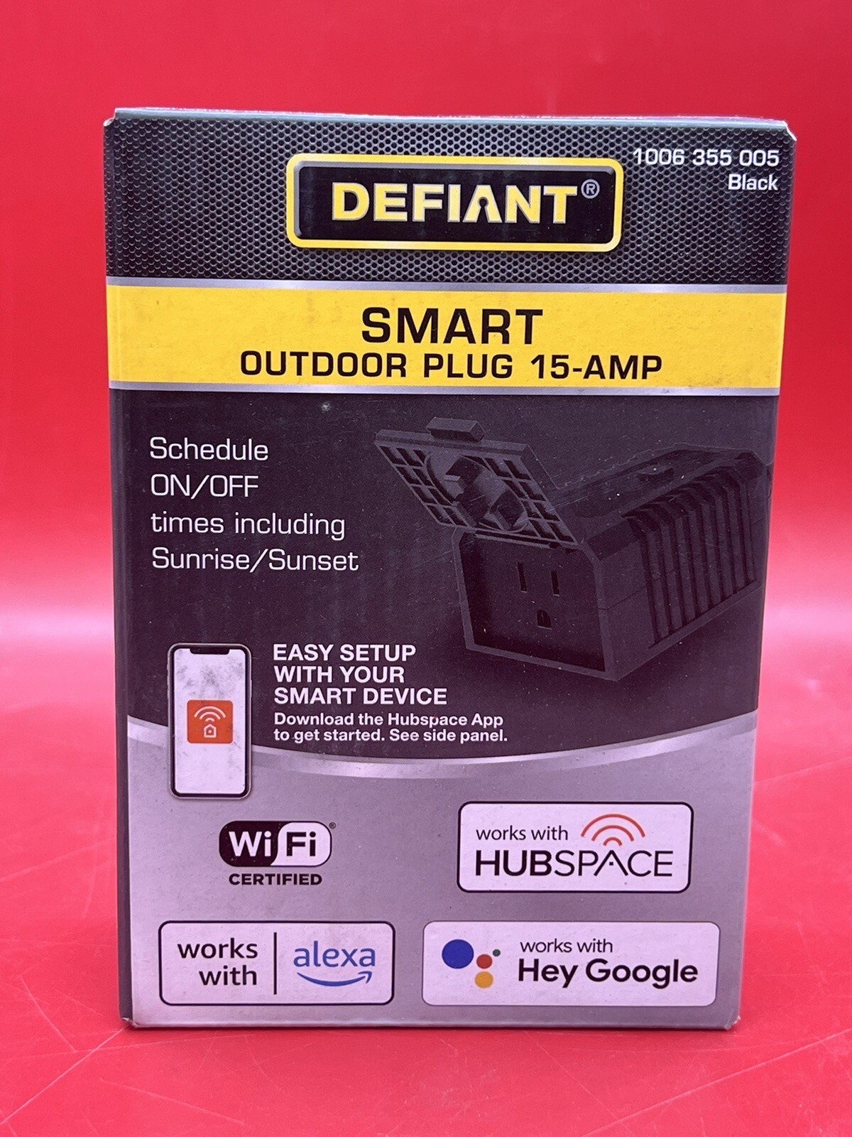 Defiant Smart Outdoor 15a Single Outlet Wi-Fi Bluetooth Plug