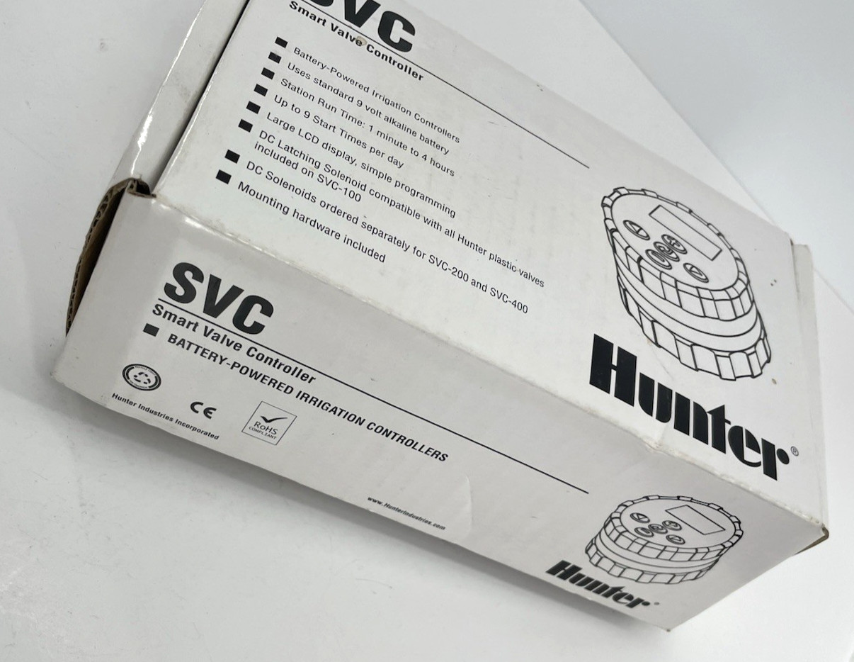 Hunter Single Station Battery Controller Timer SVC-100 DC Latching Solenoid