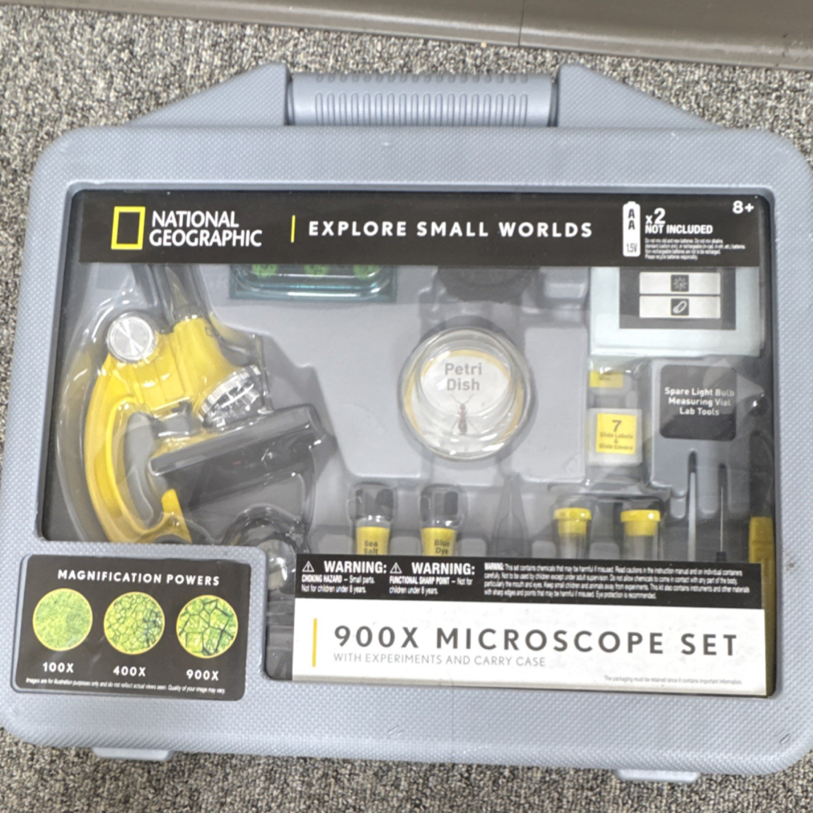 National Geographic Explore Small Worlds 900x Microscope Set with Carry Case