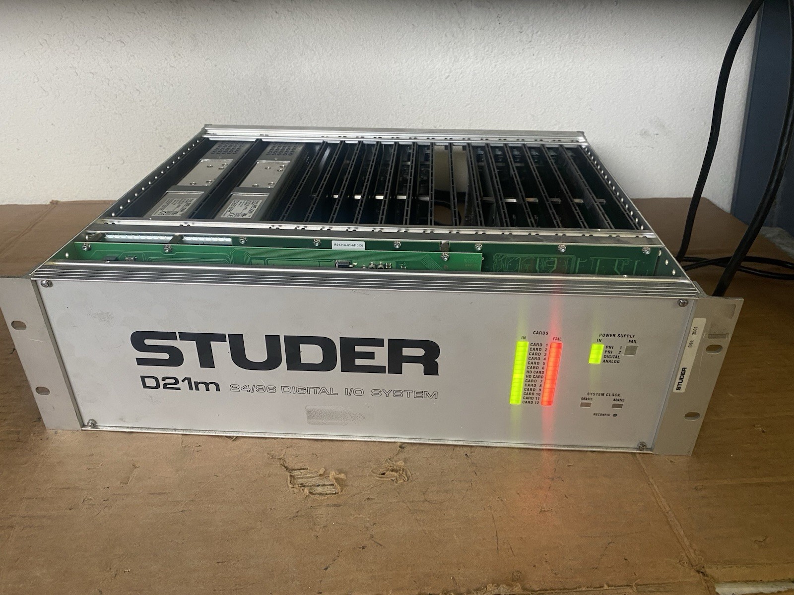 Genuine Studer Rack D21m 24/96 Digital I/O System w/ SDI Cards Dual PSU (AS IS)