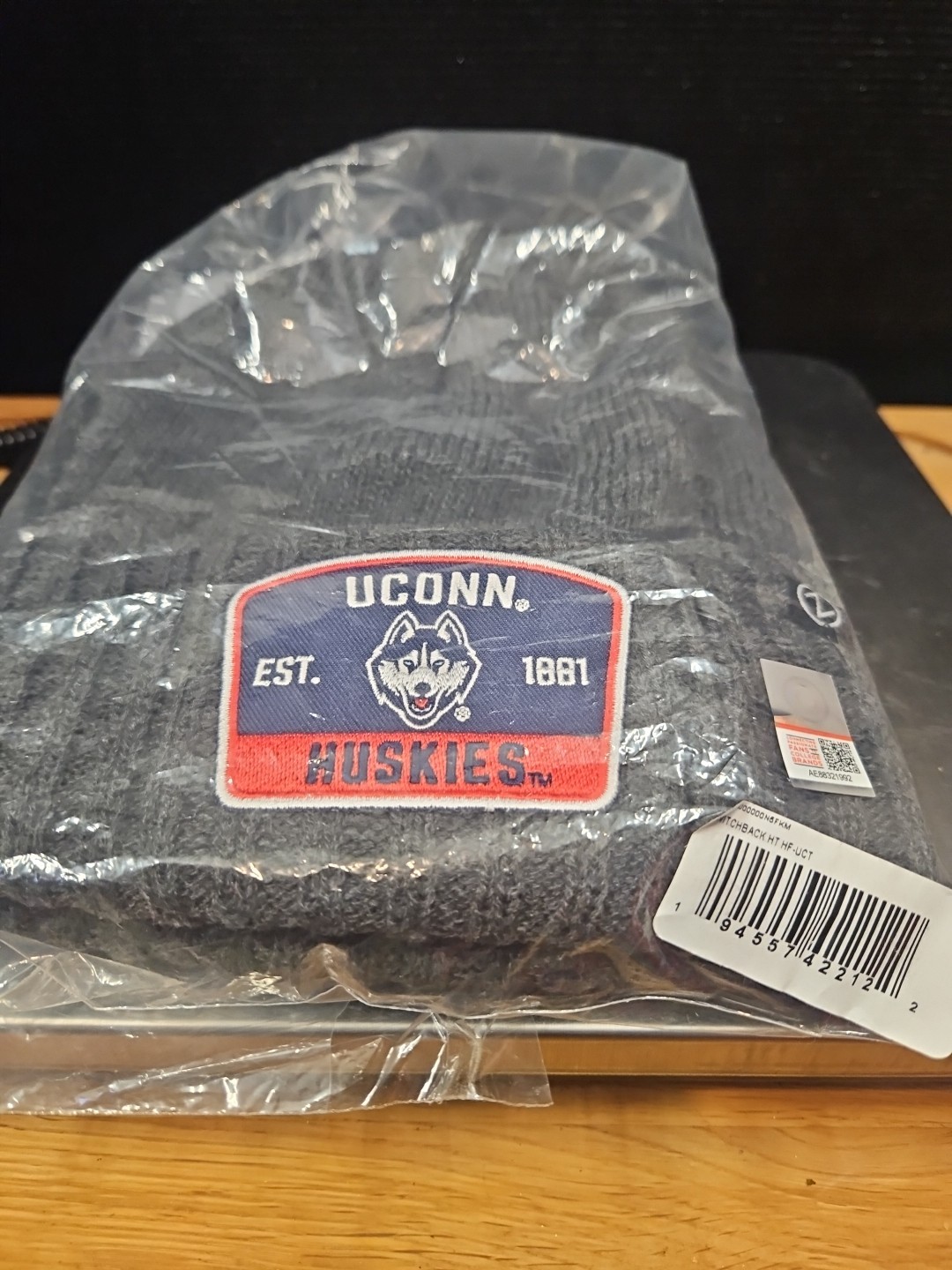 UConn Huskies Winter Hat Grey by Zephyr