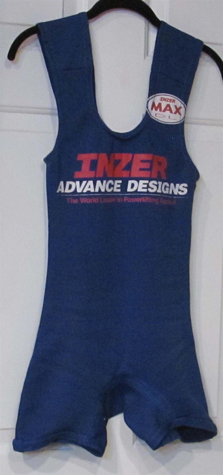Inzer MaxDL Deadlift Suit Size 27 Blue with Red Trim (Used) (See description)