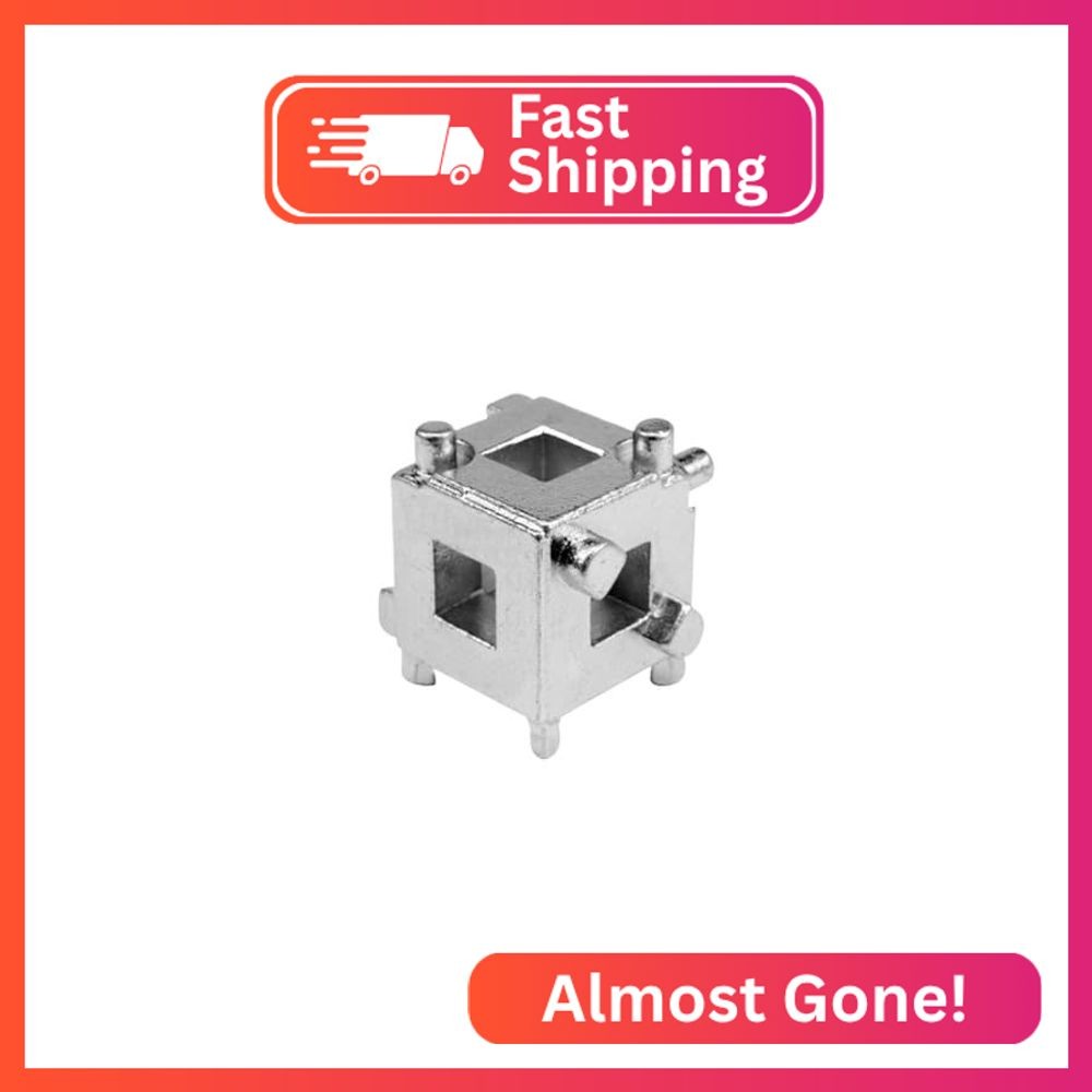 3/8'' Car Brake Caliper Compression Cube Tool, Steel Brake Piston Remover Adapte