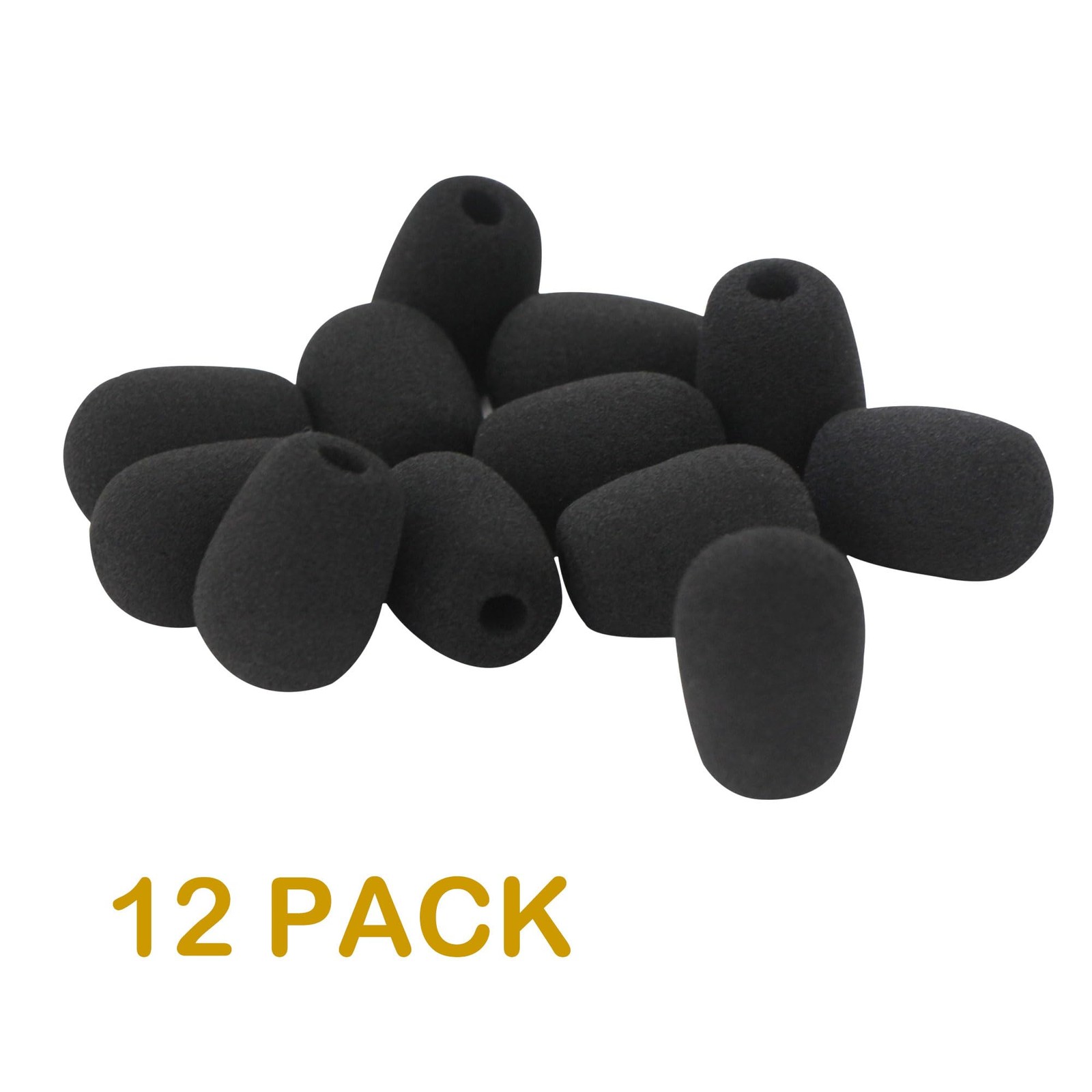 Headset Microphone Foam Cover Soft Lapel Mic Covers Filter Replacement 12PCS