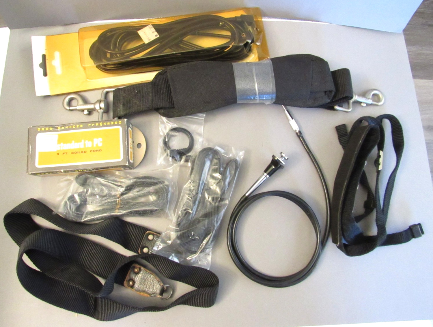 Vintage Lot of Misc Camera Cables, Straps, etc