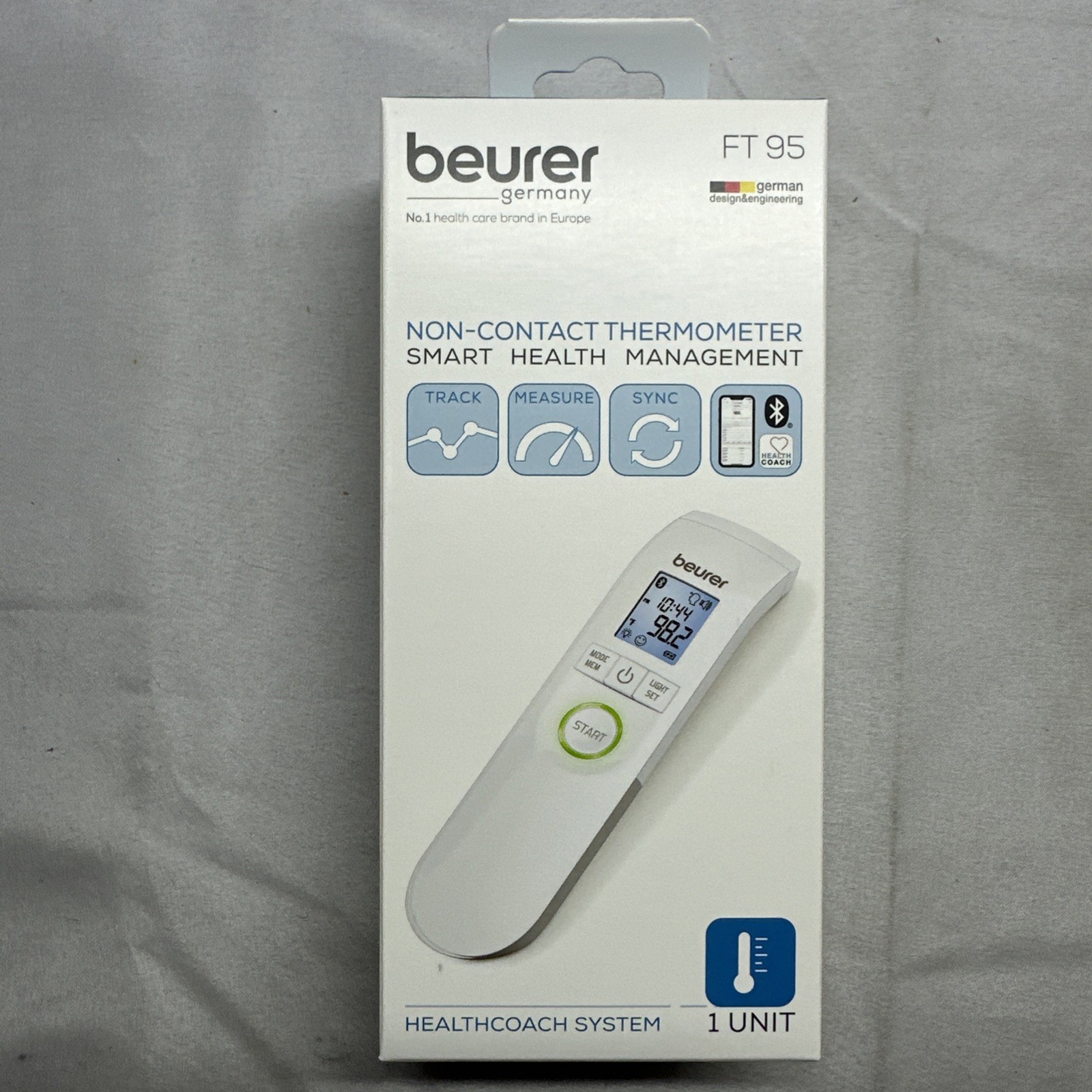 Beurer FT95 Non-Contact Bluetooth Thermometer Smart Health Management Brand New