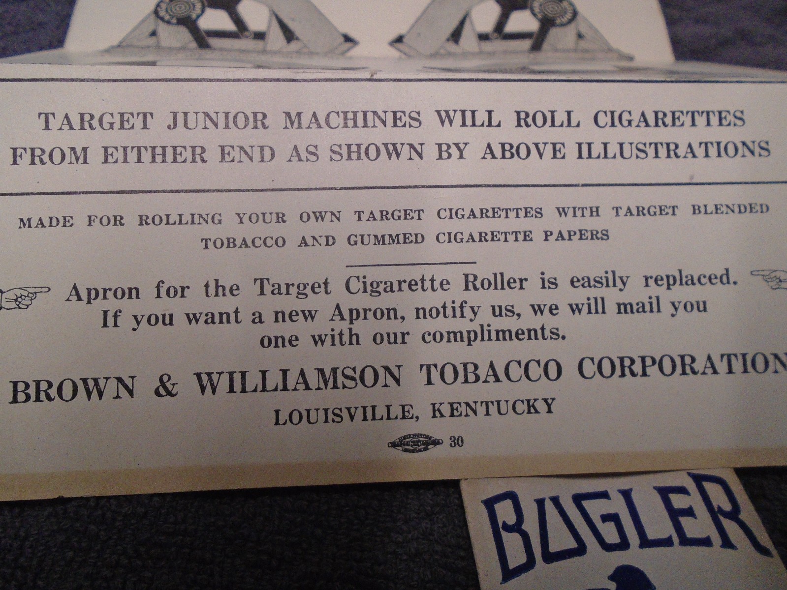 Vintage Bugler Rolling Machine in Original Box