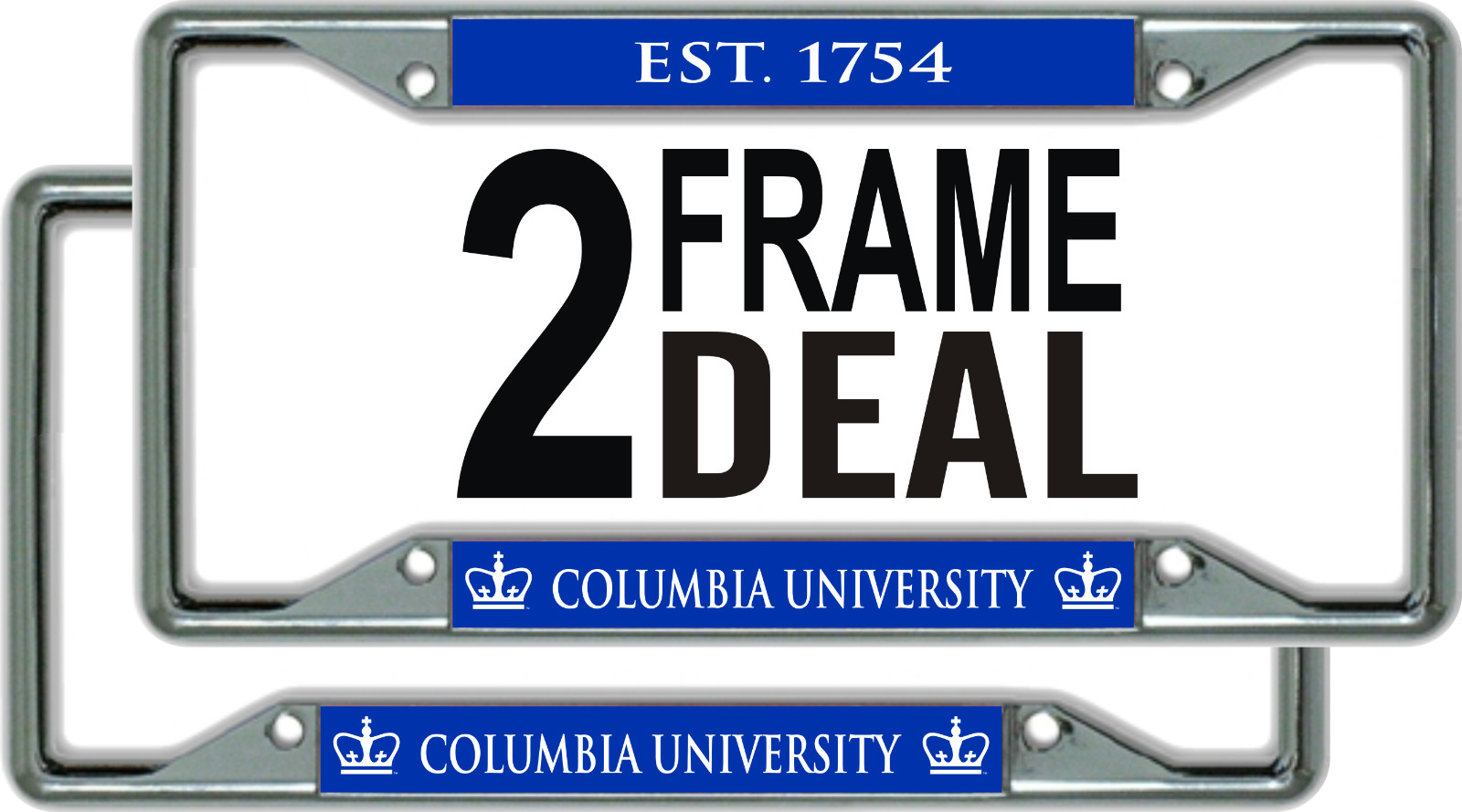 Columbia University EST. 1754 2 License Plate Frames