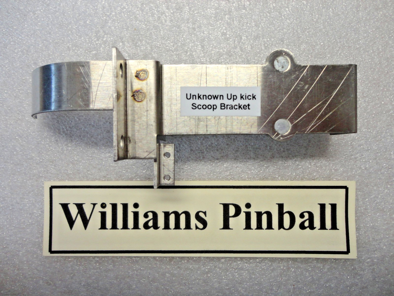 Williams Pinball Upkicker Scoop Bracket, Game Unknown. Cleaned and Intact.