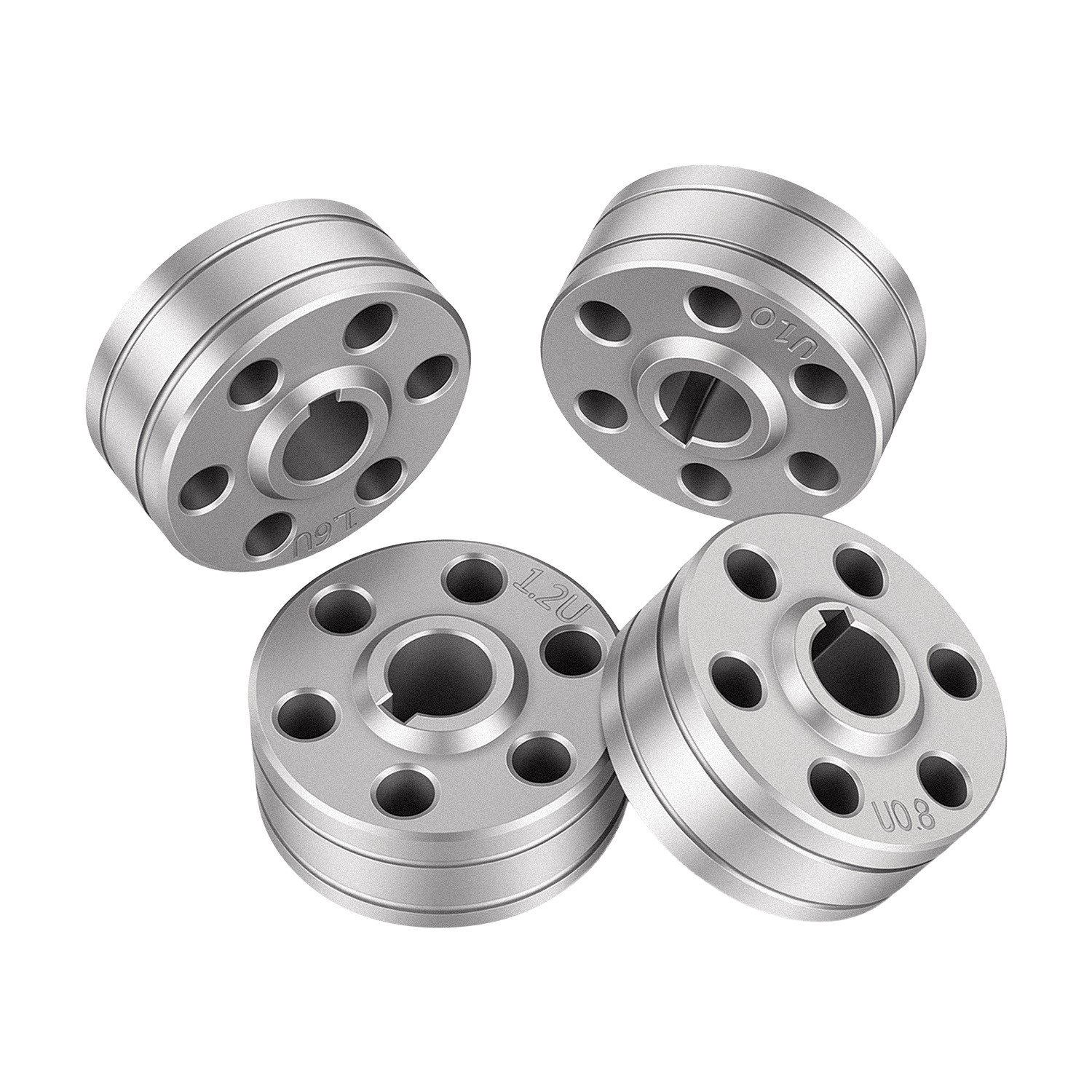 4 pcs 0.8-1.6mm U Wire Feeder Wheel Welding Feed Roller For Aluminum