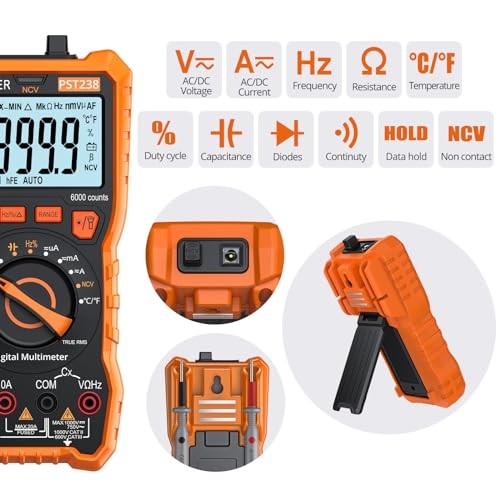 Digital Multimeter 6000 Count - TRMS Voltmeter Multimetro Updated 6000 Count