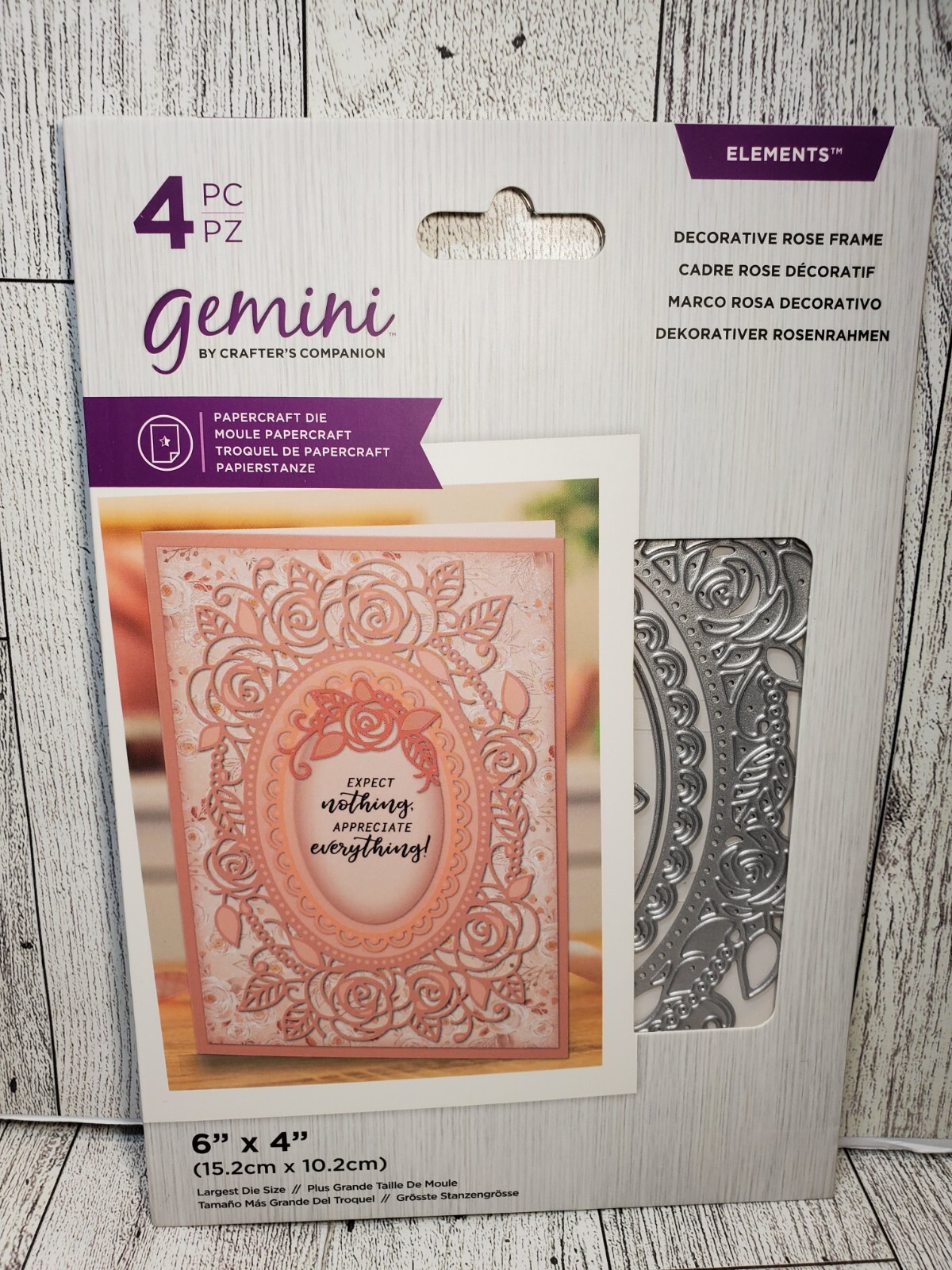 CC1 Crafter's Companion Decorative Rose Frame Elements 4pc die set New