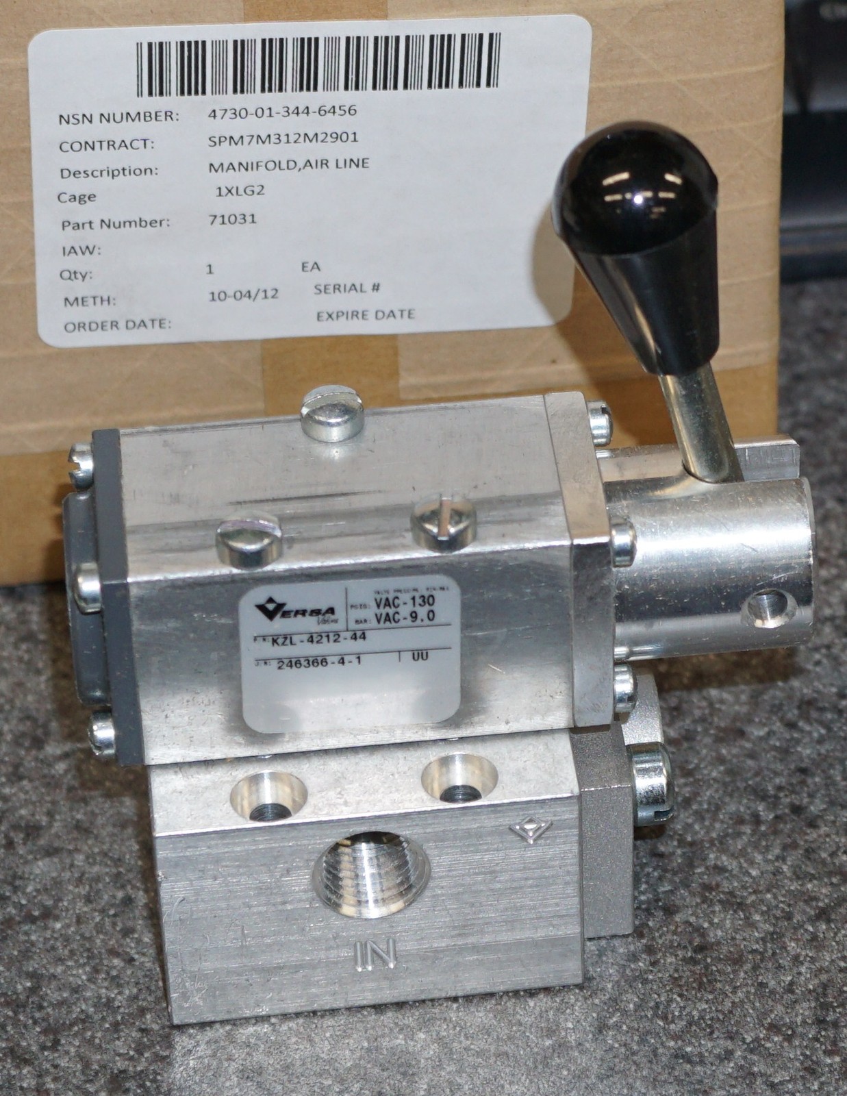OSHKOSH MILITARY TRUCK 71031 PNEUMATIC AIR CONTROL VALVE KZL-4212-44 2GL693