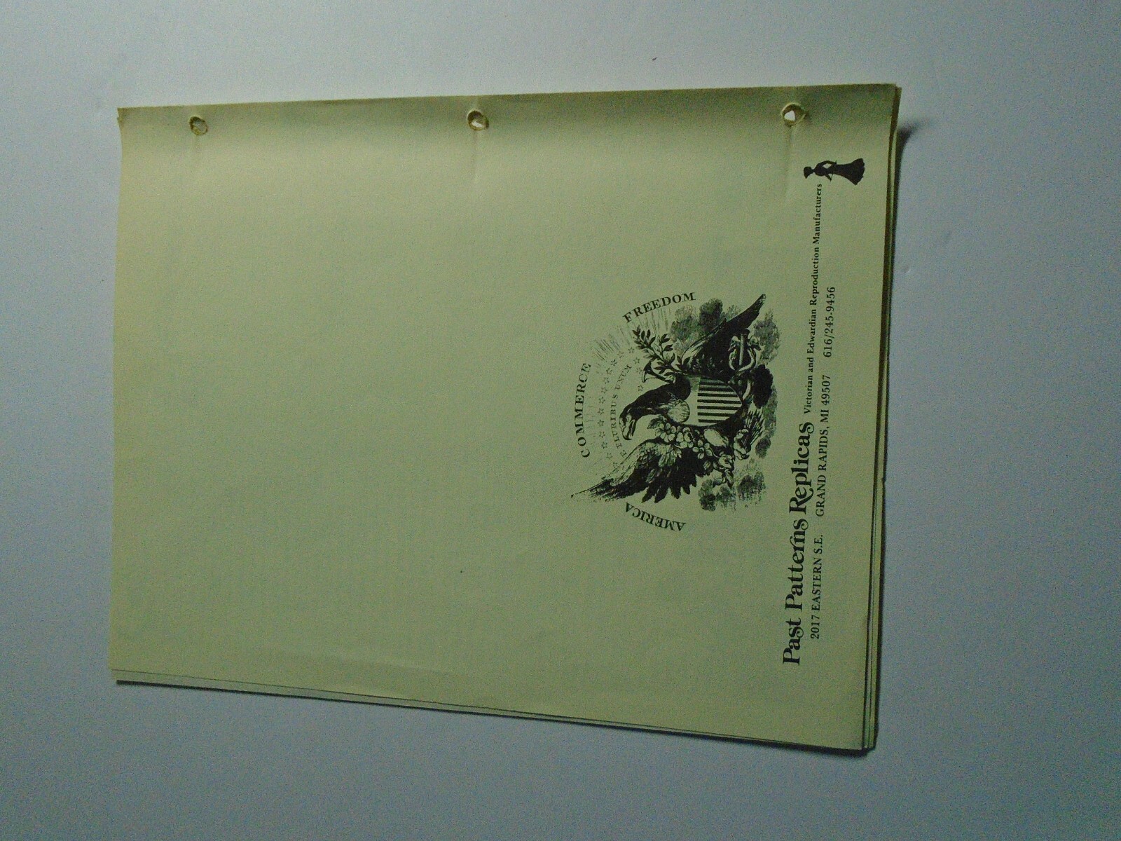 Past Pattern Ordering Form - Unused includes glossary of terms & pricing sheet