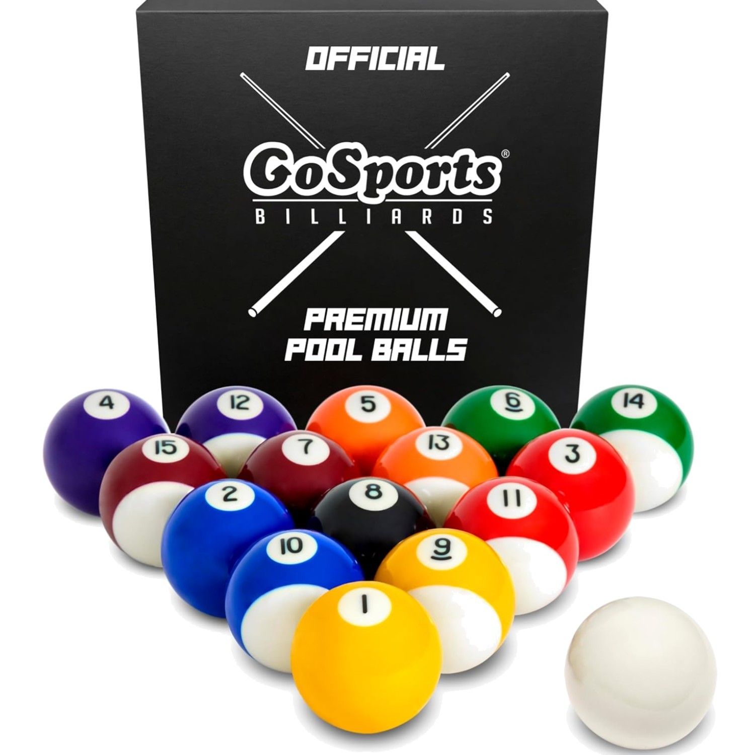 Regulation Pool Balls Set  Billiard Ball Set of 16 for Pool Table Professiona...