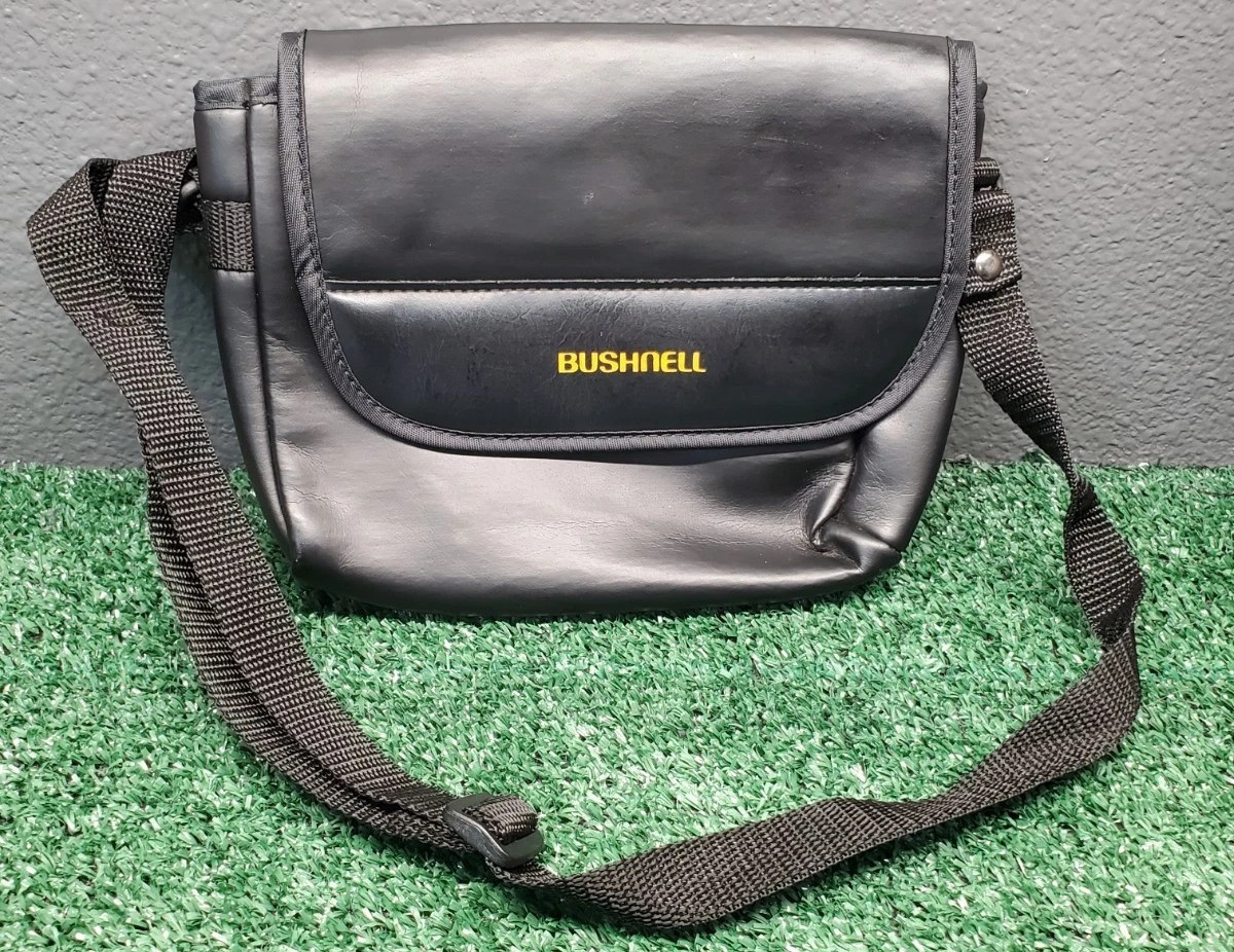 Bushnell Binoculars Soft Case w/ Shoulder Carry Strap Black 7"x6" 7x6 camera