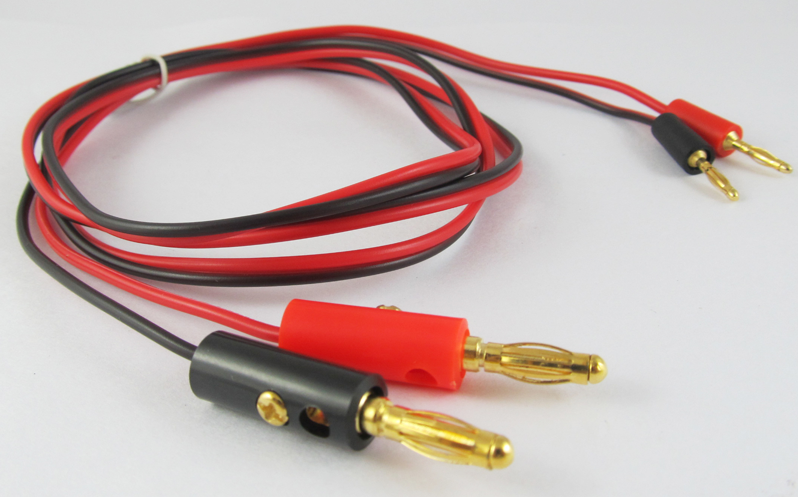 5pairs 2mm Gold Banana Plug to 4mm Gold Banana Plug Male Test Probe Cable 1M