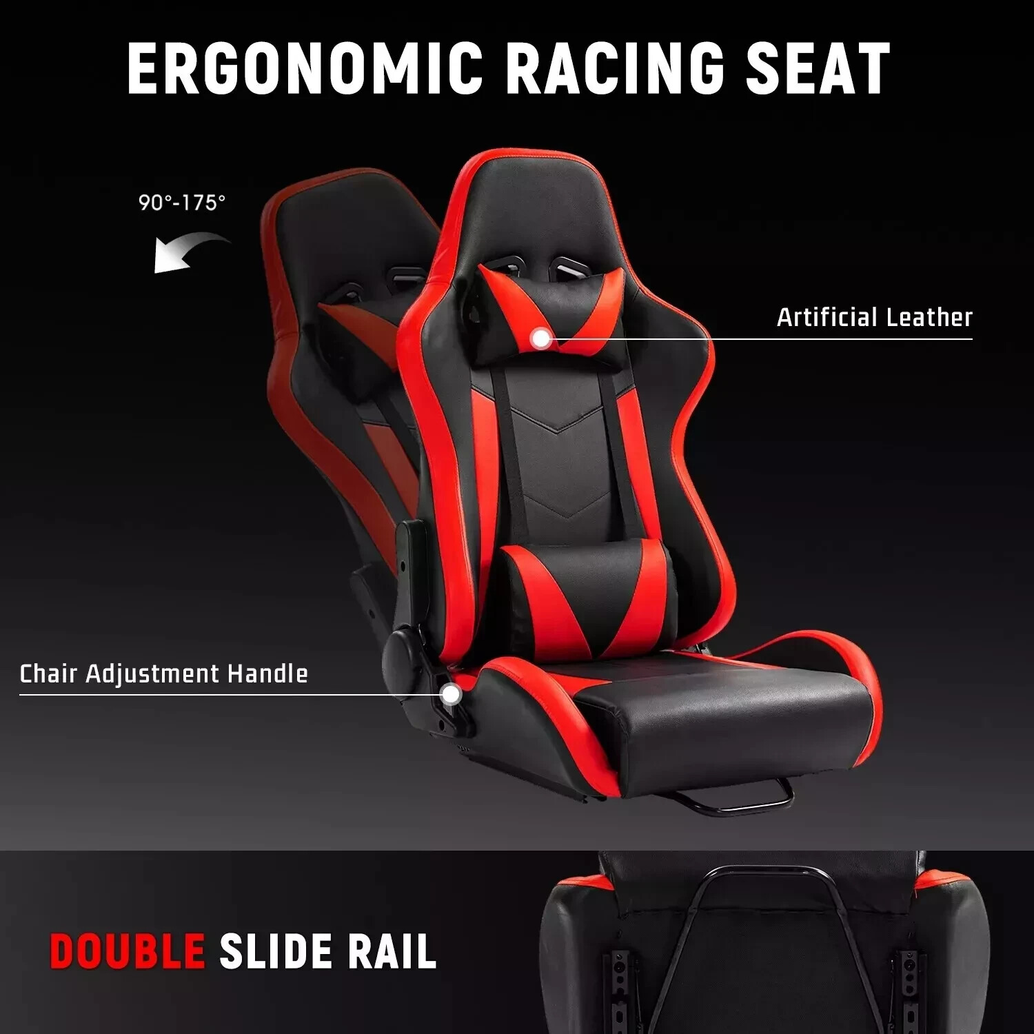 Dardoo Racing Simulator Cockpit Stand with Red Seat Fits for Logitech G29 G923