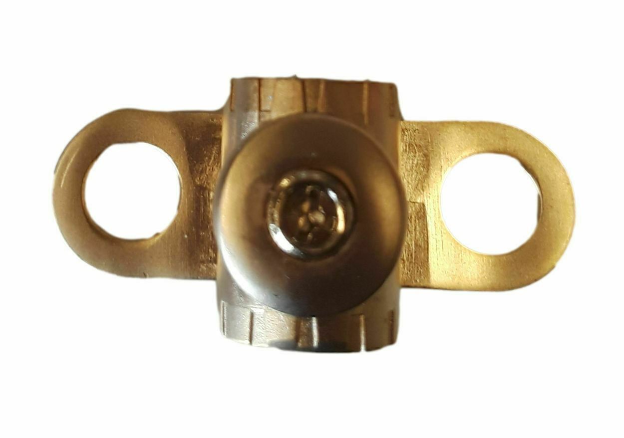 Gold Plated Ground Terminal 4/8 Gauge with Adapter