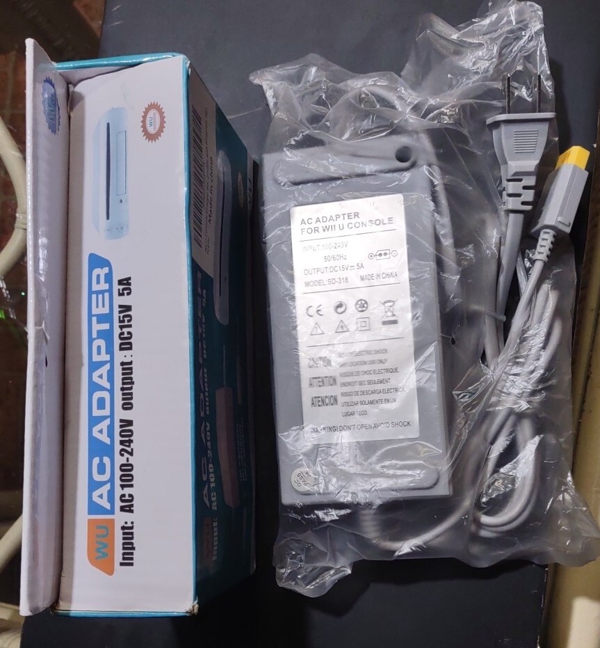 New Nintendo Wii U Replacement AC Wall Adapter Power Supply Charger Plug