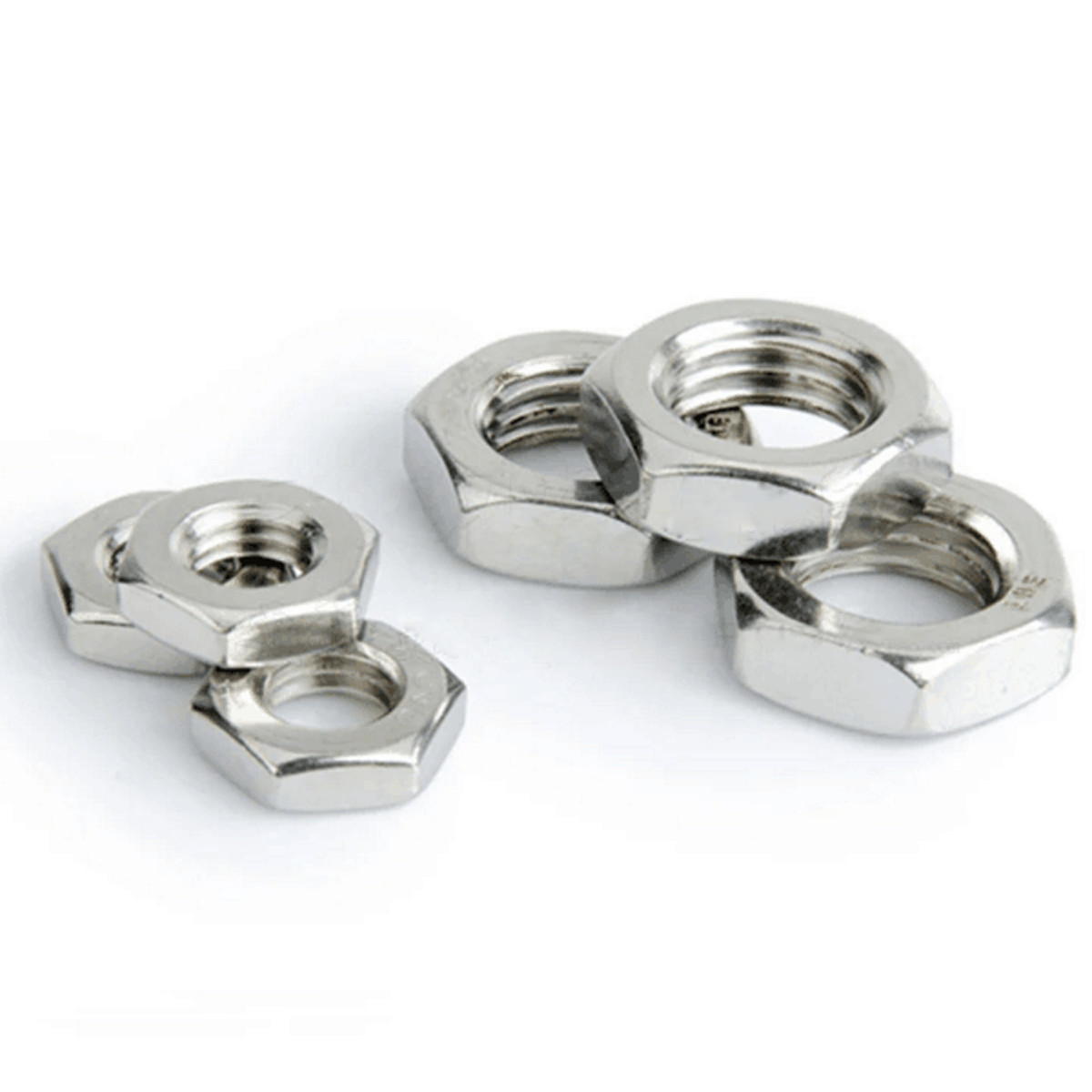 304 Stainless Steel Select Size M2 - M16 Thin Hex Nuts Right Hand Fine Thread