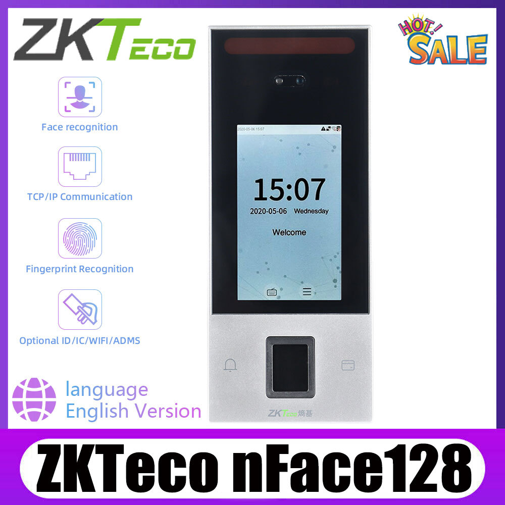 ZKTeco nFace128 ID/IC/ADMS/WiFi Fingerprint Facial Recognition Time Attendance