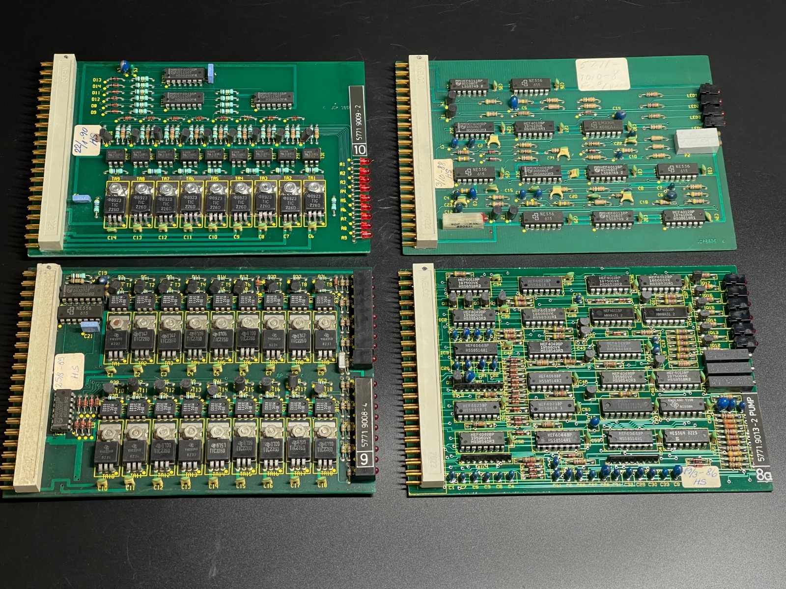 Lot of 4 Printed Control Boards for Hoyer Alfa-Laval Ice Cream Machine
