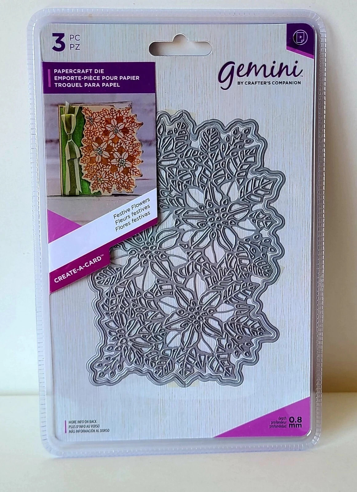Festive Flowers Create A Card 3 Ways Concept Die Gemini By Crafters Companion