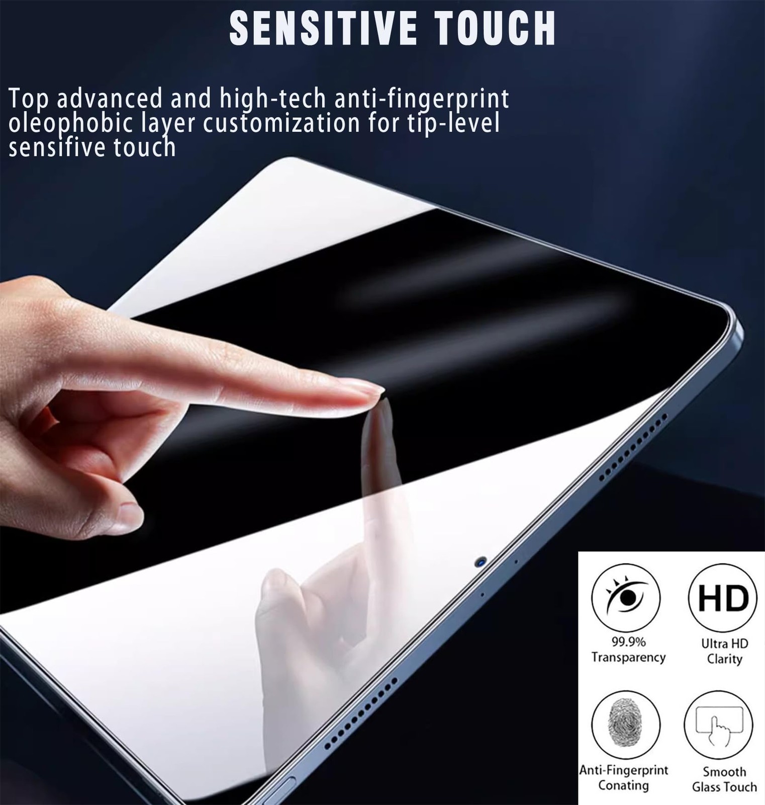DIEBI Privacy Screen Protector for Samsung Galaxy Tab A9 Plus 11 transparent