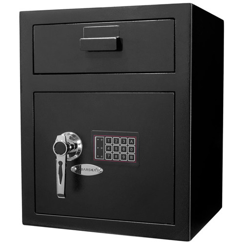 Barska Large Keypad Depository Safe w/ Door Drop Slot & Back-up Keys, AX11930